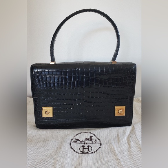 Hermes Piano Crocodile Handbag - Picture 3 of 11